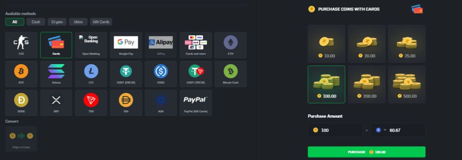 Choose your payment method