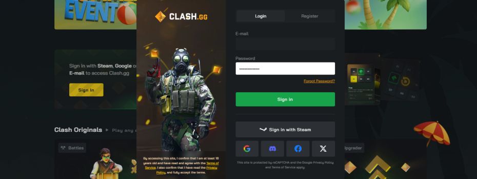 log in to your account
