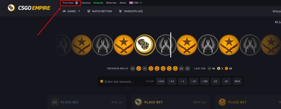 Head over to the “Bonus Cases” tab