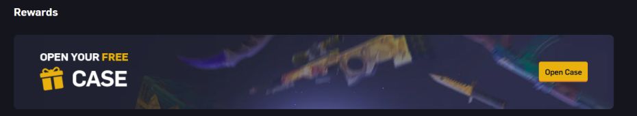 Open a free bonus case and test your luck