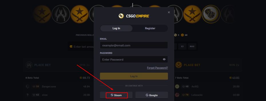 Sign up for an account