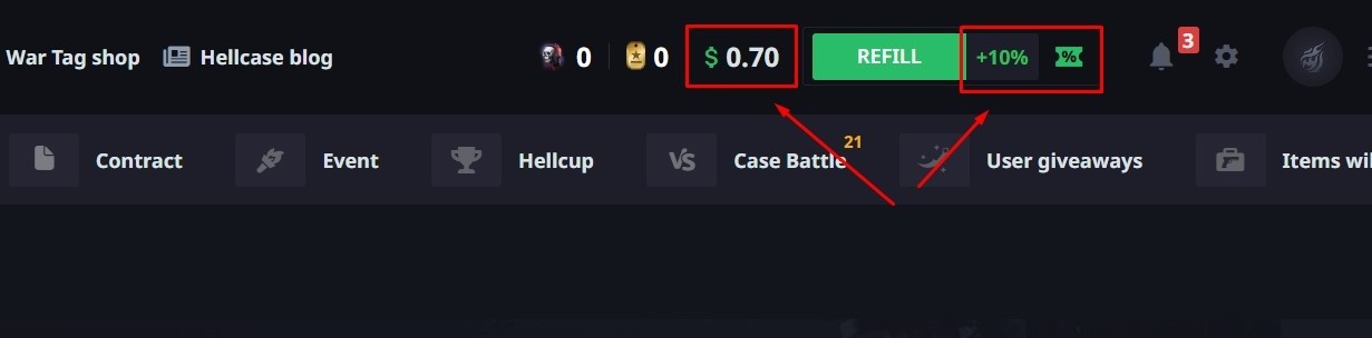 Hellcase bonus