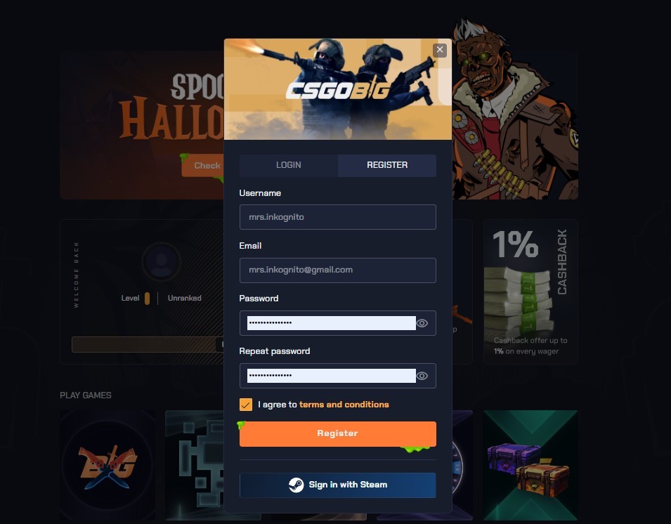 CSGOBig website